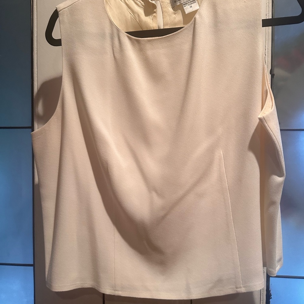 Elegant Cream Sleeveless Top